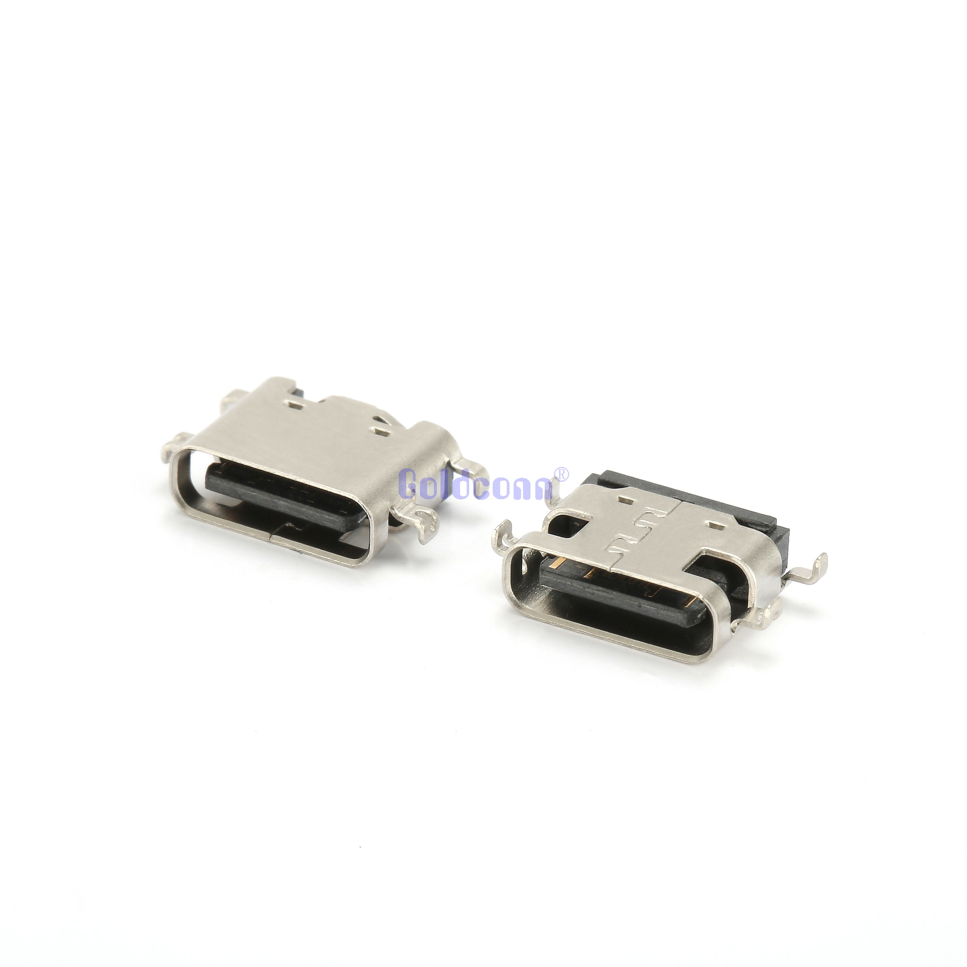 USB C Female,16PIN, Sinking 1.6mm;L=6.5mm,Single Row