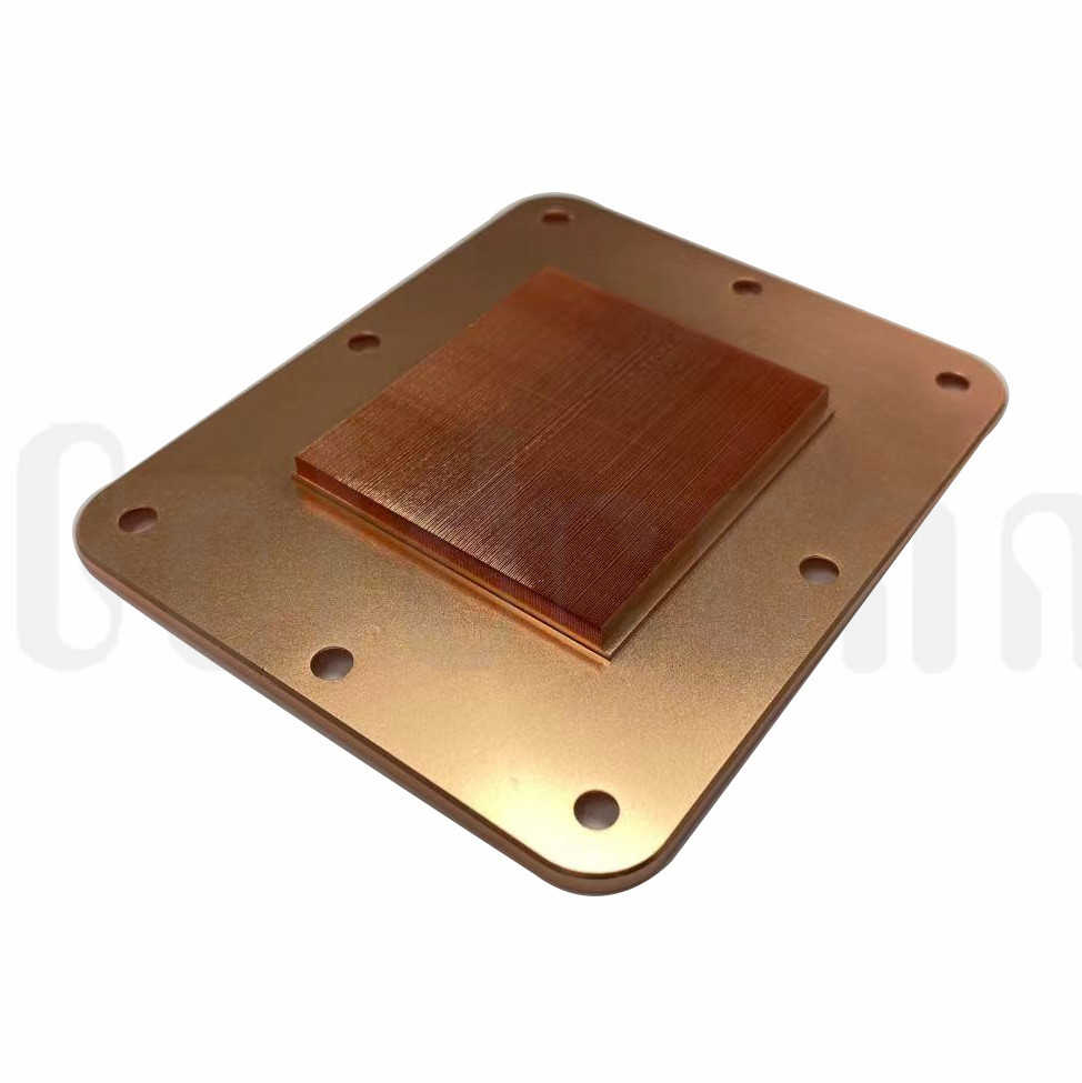Skiving Fin Copper Heatsink Made by Goldconn