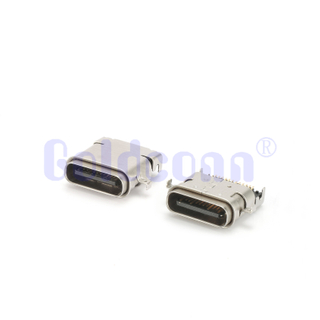 CF140-22NB01R-22 Type C USB 24 PIN Female Connector Waterproof Front DIP, Rear SMT, Sinking 
