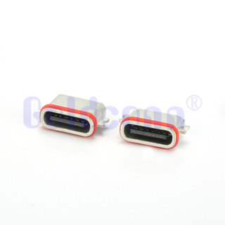 CF198-06SCB01R-22 Type C USB 6 PIN Female Connector Sinking, SMT