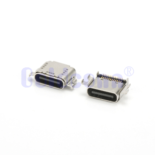 CF224-013SCB12R Type C USB 4.0 24PIN Female Connector,Double shells,Double mounting
