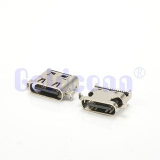 CF324-012SCB12R Type C USB 4.0 24 PIN Connector SMT Sinking,Single Shell,Double Mounting