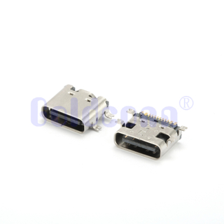 CF179-16SLB12R-02 Type C TID USB 16 PIN Female Connector Top Mount