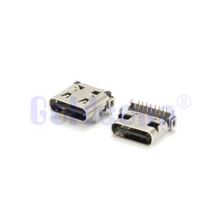 TYPE C USB Connector 16PIN Female, DIP Top Mount Double Rows